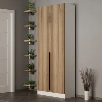 Cuier de perete, Minerva, Noah, 90x210x35 cm, PAL, Maro imagine