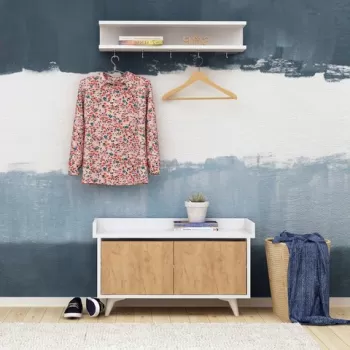 Cuier de perete, Mod Design, Stato, Stejar / Alb imagine