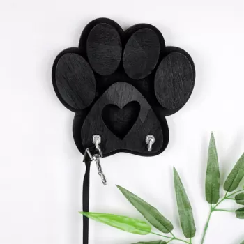 Cuier de perete, PET028, Placaj, Taiat cu laser, Negru imagine