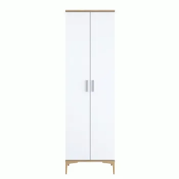 Cuier de perete, Rani, EA111, 60x198.6x37.5 cm, PAL, Nuc/Alb imagine