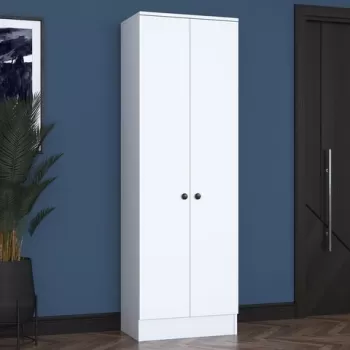 Cuier de perete, Rani, P6, 59.8x182.8x37.5 cm, PAL, Alb imagine