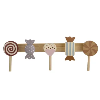 Cuier pentru copii, Bloomingville, Rudy, 42x7x14 cm, FSC 100%, MDF/lemn de fag, multicolor imagine