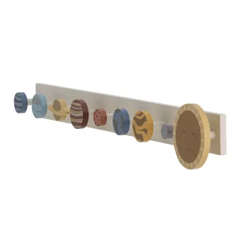 Cuier pentru copii, Bloomingville, Space, 55x8x5 cm, FSC 100%, MDF, multicolor imagine