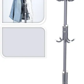 Cuier pentru haine Excellent, H170 cm, fier, gri deschis imagine