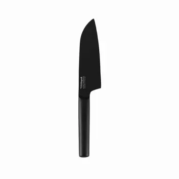 Cutit Santoku BergHOFF, Essentials Kuro, 16 cm, inox, negru imagine