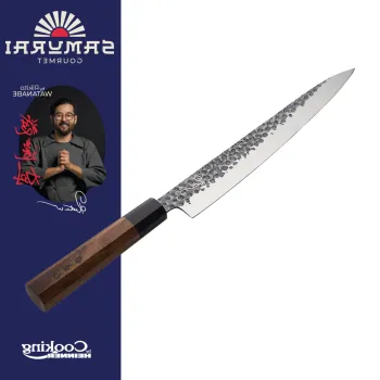 Cutit Sashimi, Samurai Gourmet by Rikito Watanabe si Cooking by Heinner, 24 cm, inox/lemn, maro imagine