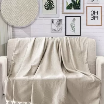 Cuvertura, 170x230 cm, 100% bumbac, HN, Viaden, bej imagine