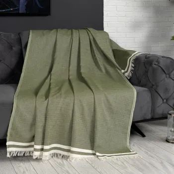 Cuvertura de pat, Alinda - Green (170 x 300), DC Home, Bumbac imagine