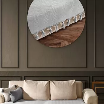 Cuvertura de pat, Asya - Light Grey, Viaden, 70% bumbac/30% poliester imagine