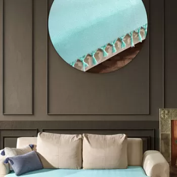 Cuvertura de pat, Asya - Mint, Viaden, 70% bumbac/30% poliester imagine