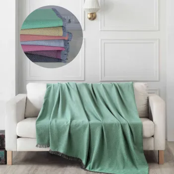 Cuvertura de pat, Elite - Green, DC Home, Bumbac imagine