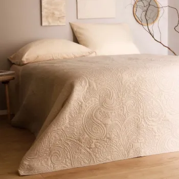 Cuvertura de pat Gota, Homla, 200x220 cm, poliester, bej imagine