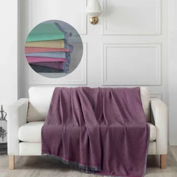 Cuvertura de pat, L'essentiel Maison, Elite, 65% bumbac/35% poliester, Rosu claret imagine