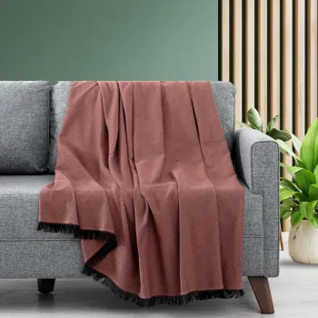 Cuvertura de pat, Lalin 160 - Tile Red, DC Home, 70% bumbac/30% poliester imagine