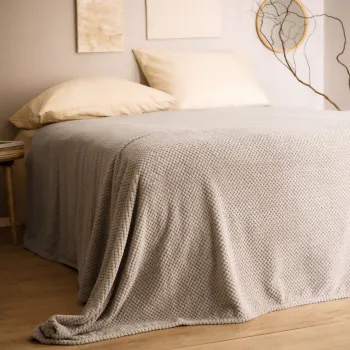 Cuvertura de pat Noah, Homla, 220x240 cm, poliester, gri deschis imagine