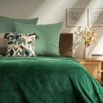 Cuvertura de pat Noah, Homla, 220x240 cm, poliester, verde imagine