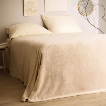 Cuvertura de pat Rote, Homla, 200x220 cm, poliester, bej imagine