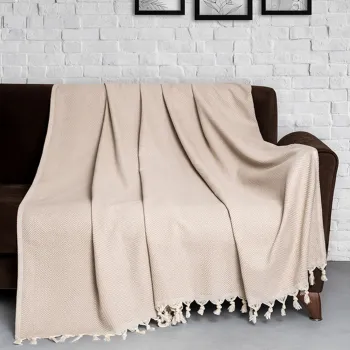 Cuvertura de pat, Trendy - Beige (300), DC Home, Bumbac imagine