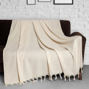 Cuvertura de pat, Trendy - Natural (300), DC Home, Bumbac imagine