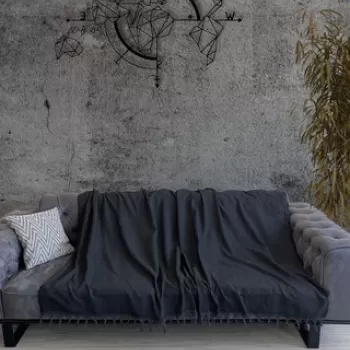 Cuvertura Double Pique, 200x230 cm, amestec bumbac, Sidney, Viaden, negru imagine