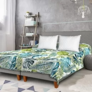 Cuvertura matlasata 2 fete Alcam, 210x220 cm, Jungle imagine