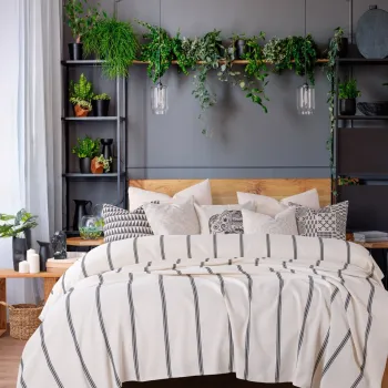 Cuvertura matlasata dubla, Braga - Anthracite, Viaden, Bumbac reciclat imagine