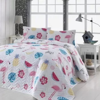 Cuvertura matlasata dubla King (IT) (ES), Kokteyl, Eponj Home, 65% Bumbac/35% Poliester(Husa)/ imagine