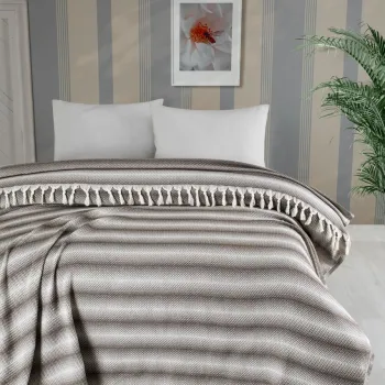 Cuvertura matlasata dubla, L'essentiel Maison, Milo, Bumbac;Poliester, Maro imagine