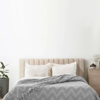 Cuvertura matlasata dubla, L'essentiel Maison, Naomi, Bumbac reciclat, Gri deschis imagine