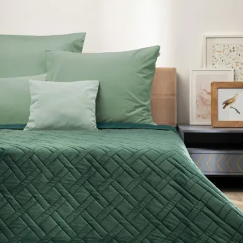 Cuvertura matlasata Tuala, Homla, 200x220 cm, poliester, verde imagine