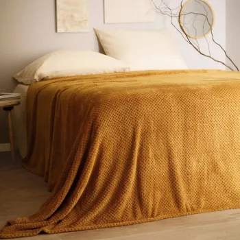 Cuvertura Noah, Homla, 200x240 cm, poliester, mustar imagine