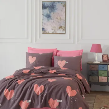 Cuvertura pique Single (FR), L'essentiel Maison, Jana, Bumbac, Roz imagine