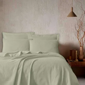 Cuvertura pique Single (FR), L'essentiel Maison, Tonne, Verde deschis imagine