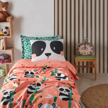 Cuvertura pique Single, Panida - Pink, EnLora Home, Bumbac imagine