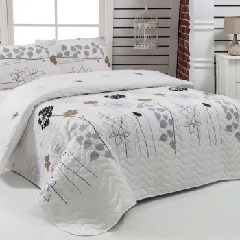 Cuvertura Single 155x200 cm, Atlantis - White, Eponj Home, 65% bumbac/35% poliester imagine