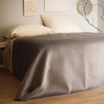 Cuvertura Zemi, Homla, 200x220 cm, poliester, gri imagine