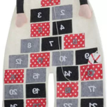 Decoratiune Advent calendar Santa, 36x131 cm, fetru, multicolor imagine