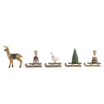 Decoratiune, Bloomingville, Dasher, 87x5x16.5 cm, polirasina/MDF, multicolor imagine