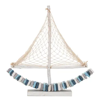 Decoratiune Boat Color, Mauro Ferretti, 45x7x45 cm, lemn de tanoak, multicolor imagine