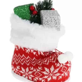 Decoratiune Boot, 14x8.5x16 cm, polistiren, rosu imagine
