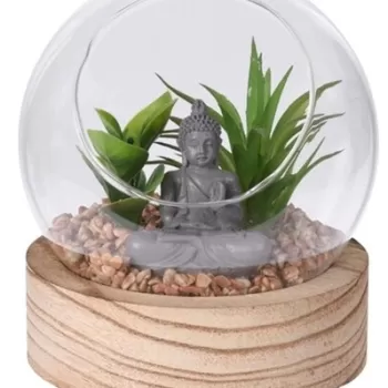 Decoratiune Buddha Aloe, 12x12.5 cm, polipropilena imagine