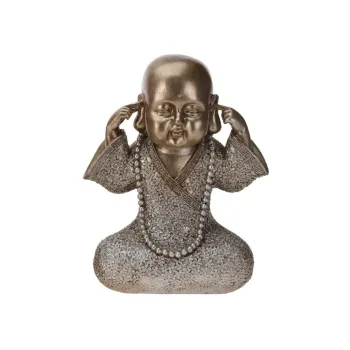 Decoratiune Buddha, Hear No Evil, 19x11x23.5 cm, poliston, auriu imagine