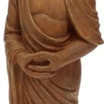 Decoratiune Buddha standing, 14.5x12x48 cm, poliston imagine