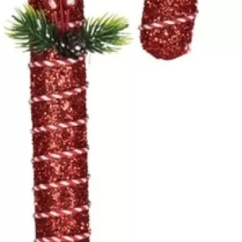 Decoratiune Candy, 11x5.5x33 cm, poliester, rosu imagine