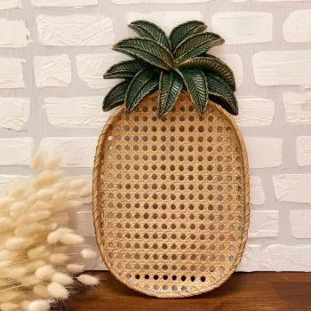 Decoratiune, CY0320, 28x3x15 cm, Poliester, Aur/Verde imagine