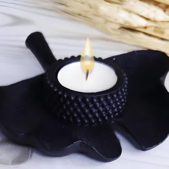 Decoratiune, CY0345, 13x14 cm, Poliester, Negru imagine