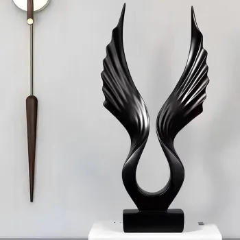 Decoratiune, CY0346, 40x20 cm, Poliester, Negru imagine