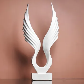 Decoratiune, CY0347, 40x20 cm, Poliester, Alb imagine