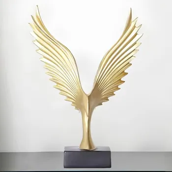 Decoratiune, CY0350, 31x23 cm, Poliester, Auriu imagine