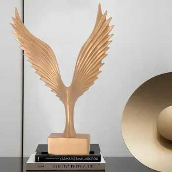 Decoratiune, CY0357, 31x23 cm, Poliester, Auriu imagine